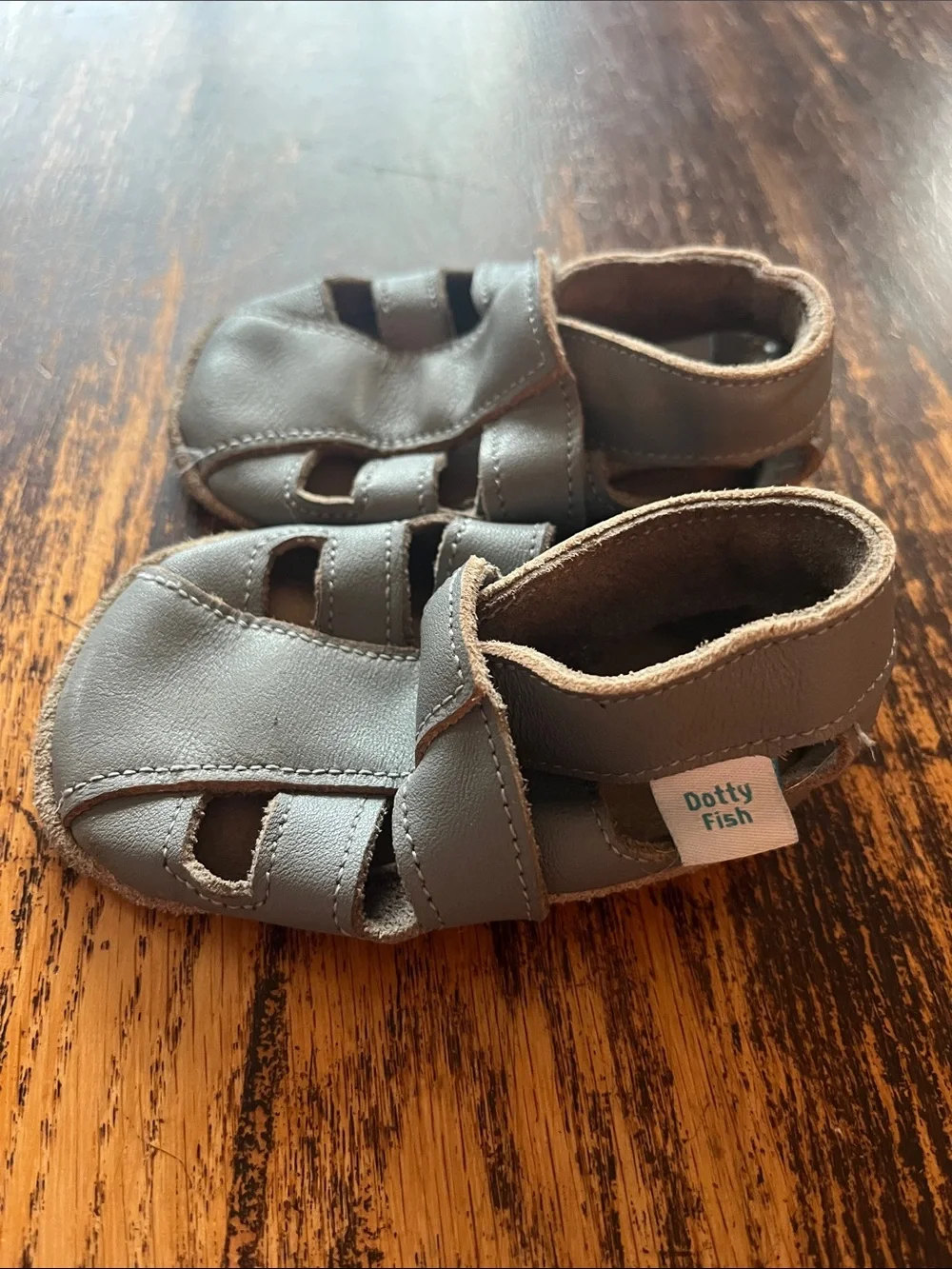 Toddler Soft Leather Walker Sandals - Gray